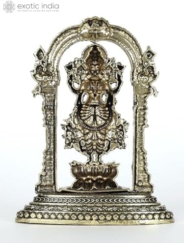 Exotic India Small Superfine Lakshmi Brass Statue