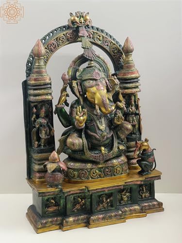 Lord Ganesha Brass Statue 33 Inches Tall