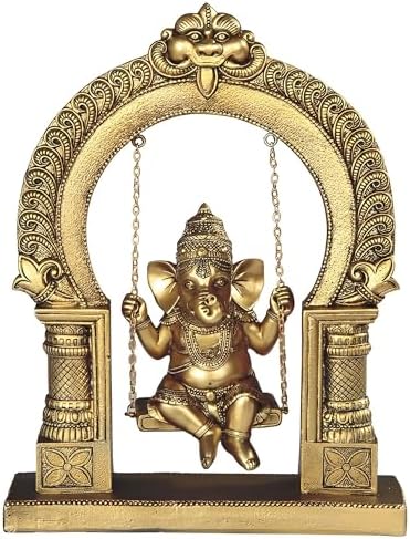 ICE ARMOR 10 Inch Brass Ganesha Statue