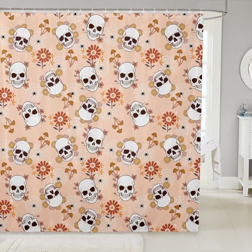 Feelyou Halloween Shower Curtain Set 72x78 Kids Spider Web