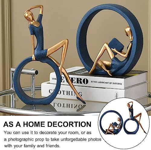 HW 2PCS 11H Girl Statues for Home Decor