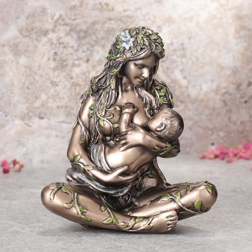 Veronese Design 4 38 Inch Mother Earth Gaia Nurturing Baby Resin Sculpture