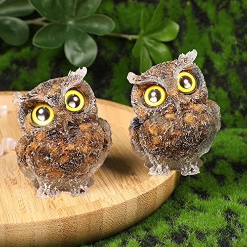 Amogeeli Healing Orgone Crystal Owl Statue