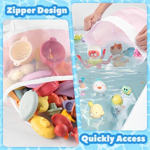 UNEEDE Bath Toy Organizer with Wall Mount and Floor Stand