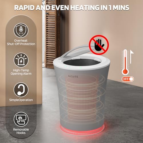 Lagute iSnug Towel Warmer with 3-Level Timer and RGB Light