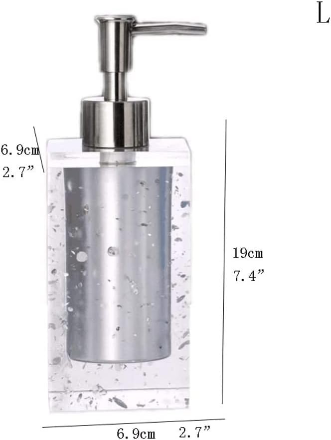 NTIYOU Countertop Soap Dispenser Glass-Like Resin Refillable Black