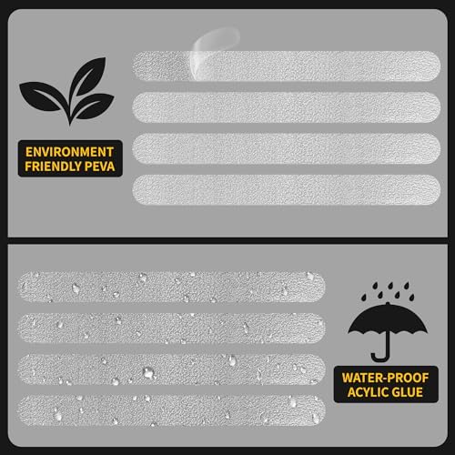 SANKEMU Transparent Non-Slip Bathtub Stickers 20PCS with Scraper