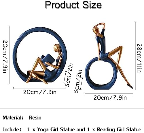 HW 2PCS 11H Girl Statues for Home Decor