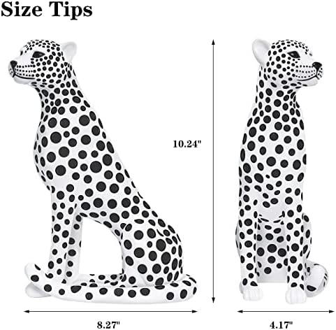 Quoowiit Leopard Sculpture for Home Decor