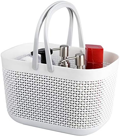UUJOLY Plastic Storage Baskets with Handles - Shower Caddy for Bathroom Kitchen