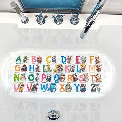 ShineCozy Cartoon Kids Bath Mat - Non Slip 35x16 Inch XL