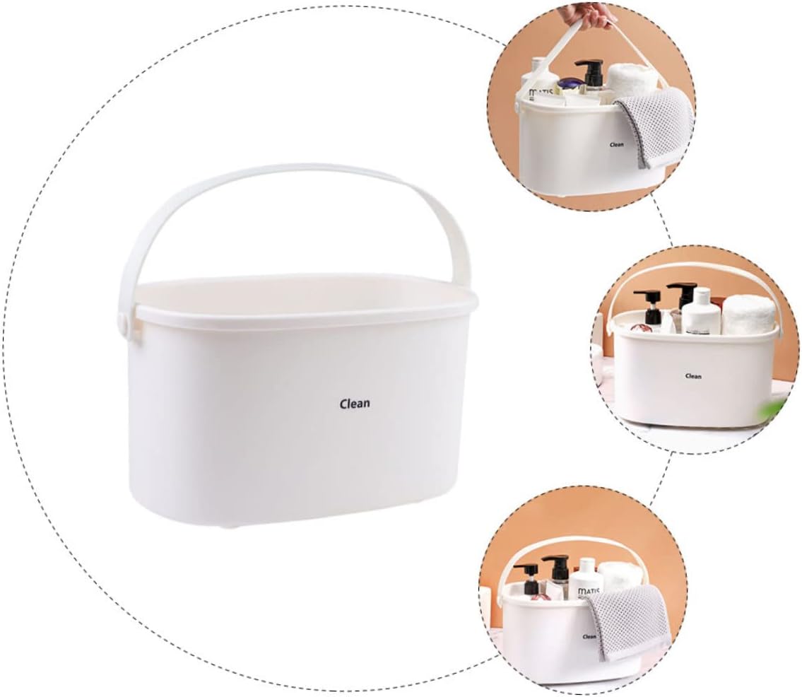 WOONEKY 1pc PP Material Bathroom Organizer Storage Basket