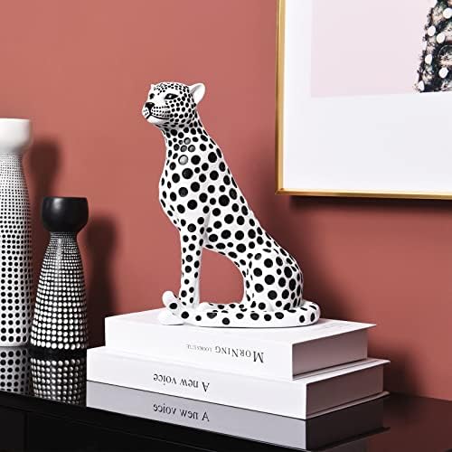 Quoowiit Leopard Sculpture for Home Decor