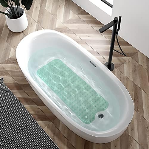 Linoows Non-Slip Bathtub Mat 39 x 16 Inch Pale Green
