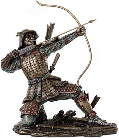 Japanese Samurai Archer Bronze Statue - 85 Inch Collectible Figurine