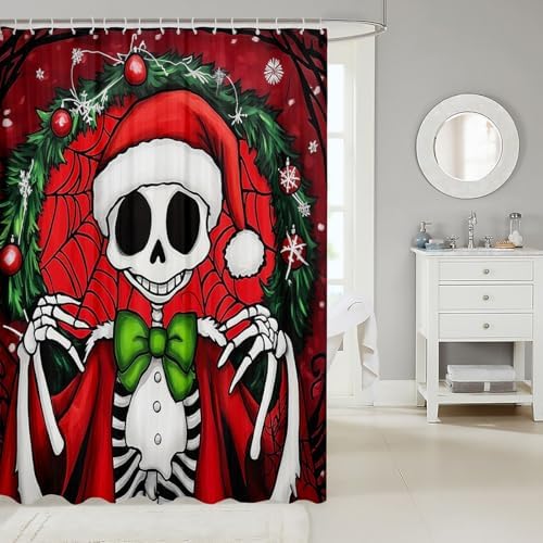 Feelyou Christmas Shower Curtain Set 72x72
