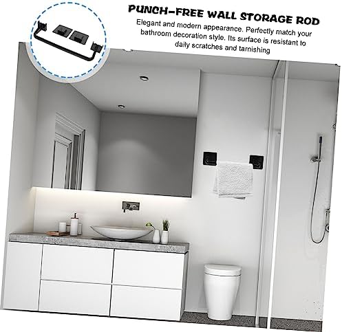 SOPOTUTU Wall Mounted Towel Rack - Self Adhesive Space Saving No Drilling Required