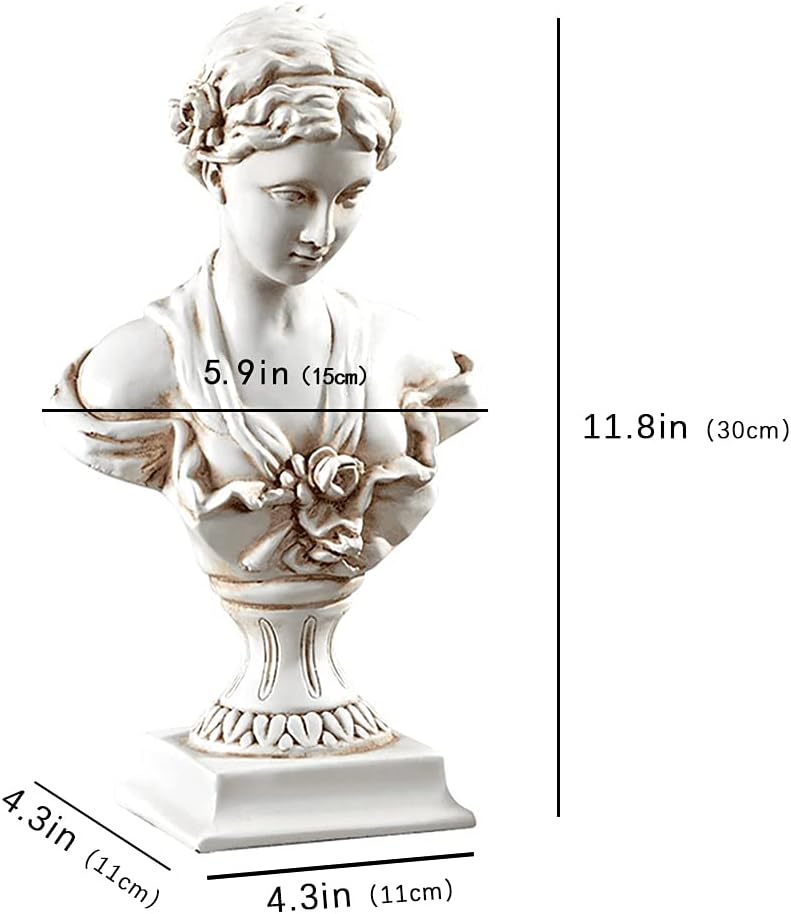 YUEOECOR 118 Greek Venus de Milo Bust Statue