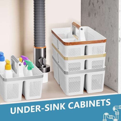 BYUNER Portable Shower Caddy with Handle and Holes