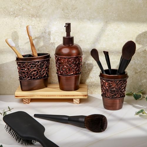 Essentra Home Bronze Bathroom Tumbler Cup 1