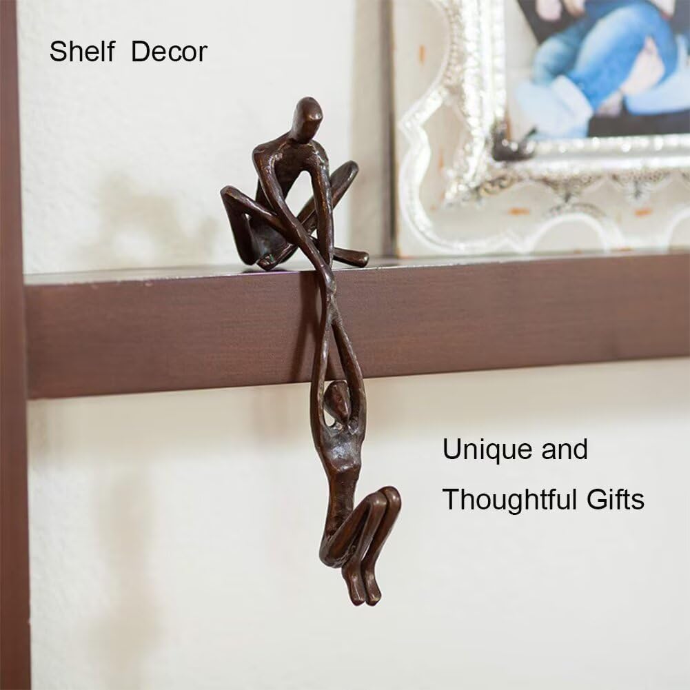 Seek Rare Couple Sculptures Abstract Figurine Decor Black 75x24in