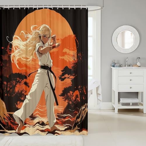 Feelyou Kids Samurai Shower Curtain Set 1