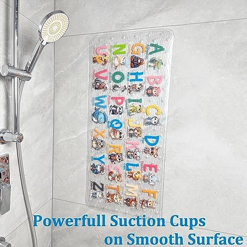 ShineCozy Cartoon Kids Bath Mat - Non Slip 35x16 Inch XL