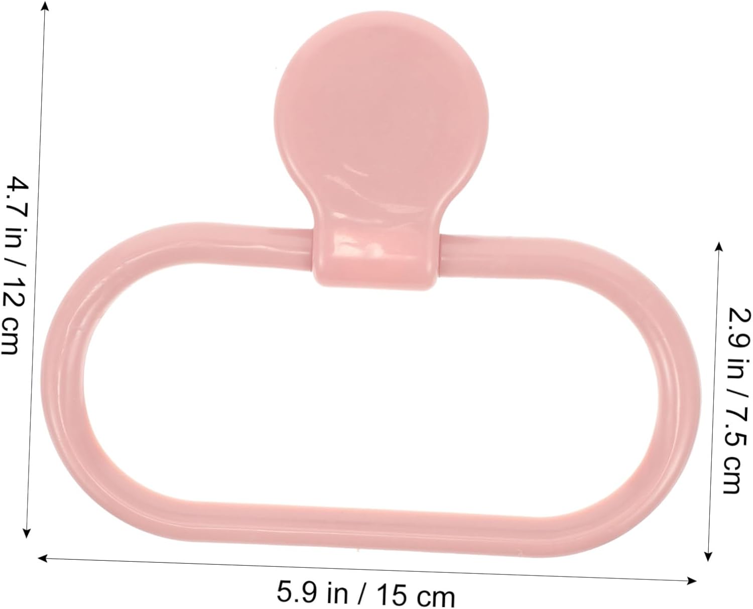 Pink Towel Holder Ring Self Adhesive No Drilling Required