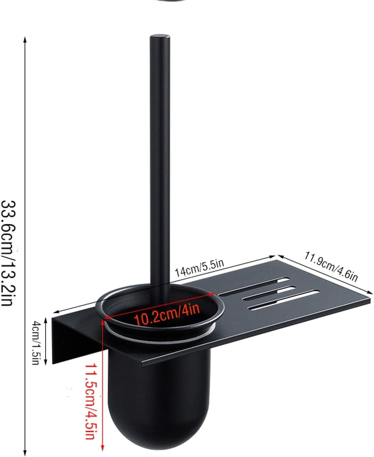 NIUBB Toilet Brush with Drip Tray and Holder