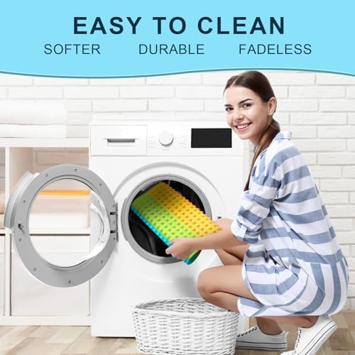 XIYUNTE Kids Bath Mat with Suction Cups and Pressable Bubbles
