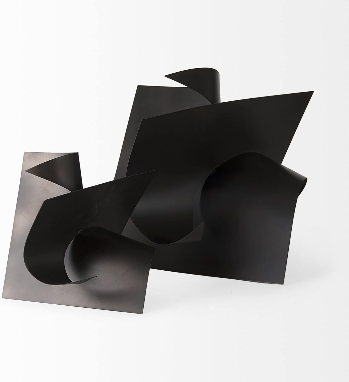 HomeRoots 18 Contempo Antiqued Black Abstract Sculpture