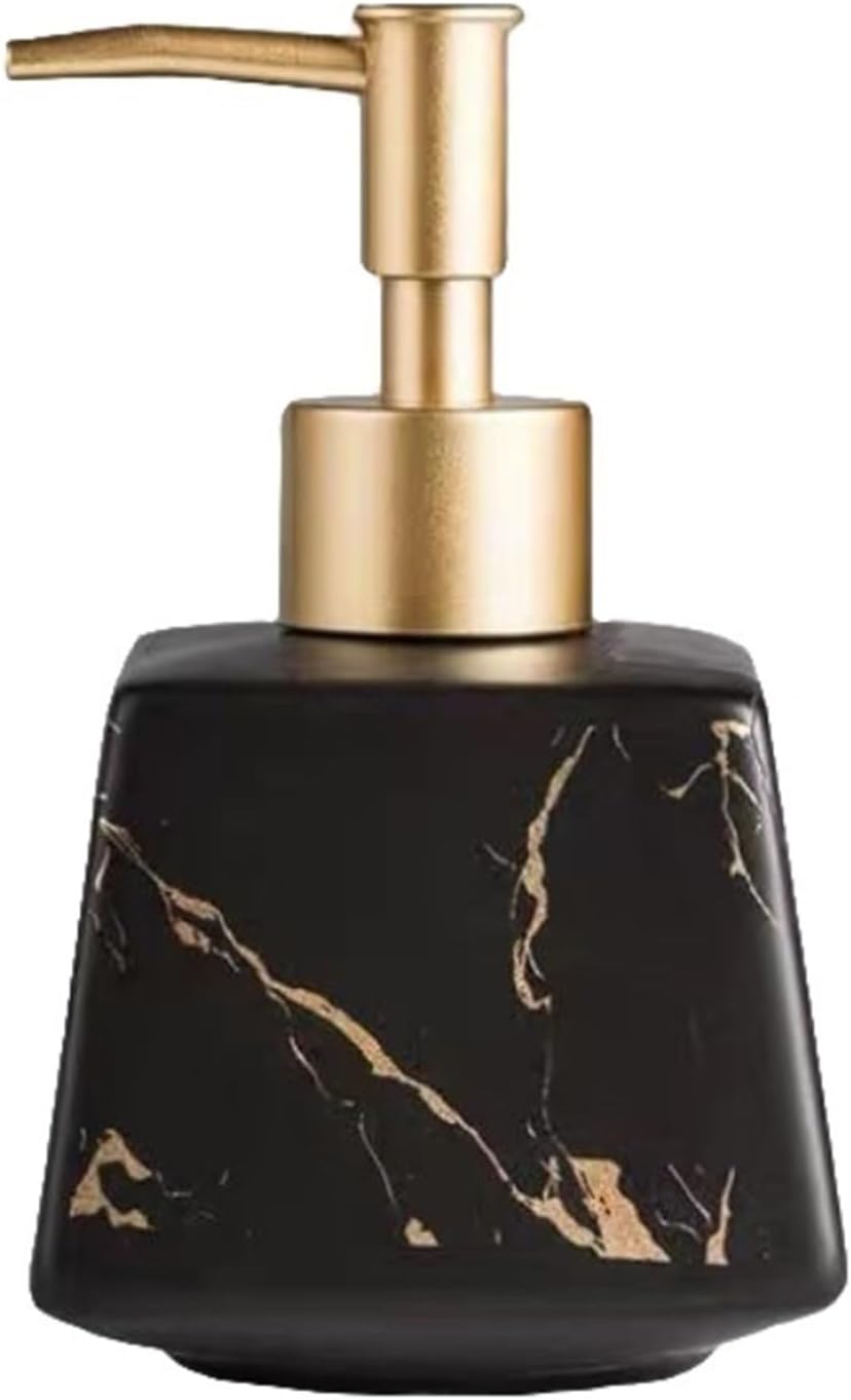 Ceramic Soap Dispenser 260 ML Refillable Pump Holder for Bathroom