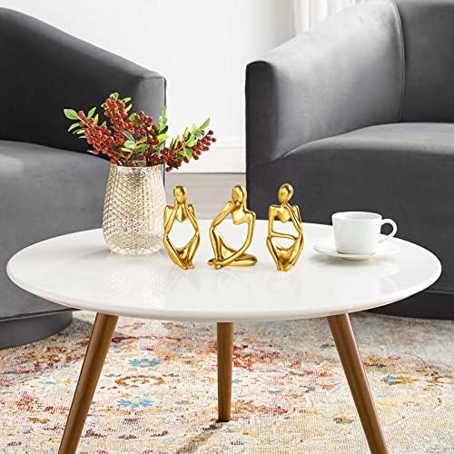 Abstract Thinker Statue Gold Resin Home Decor
