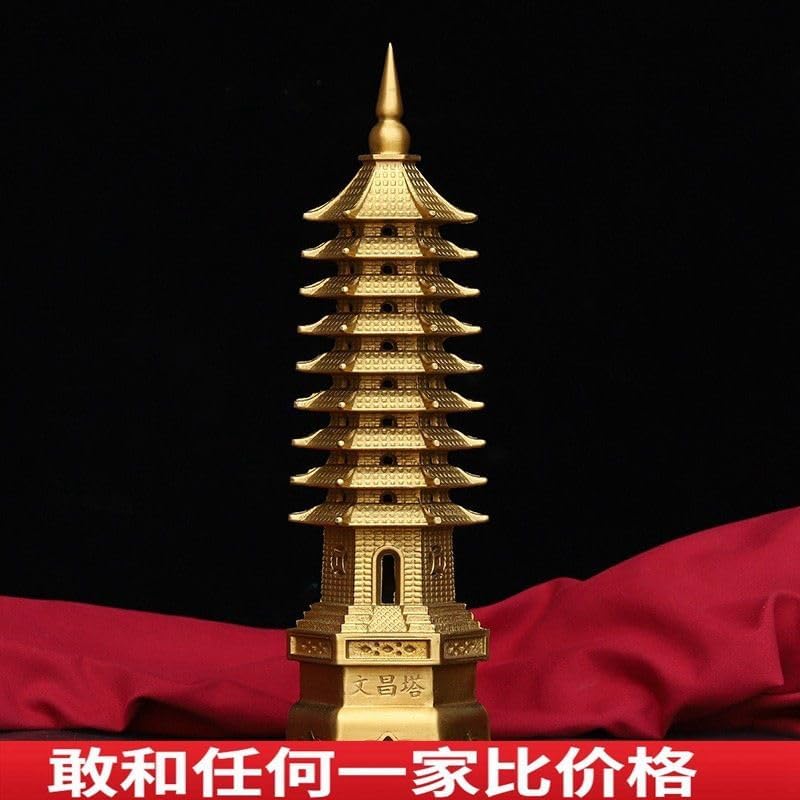 Golden Wen Chang Pagoda Tower Statue Career Fame 13 Layer