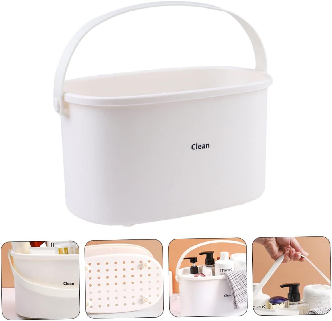 Happyyami Plastic Shower Storage Basket with Drainage