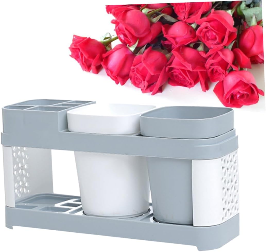 PRETYZOOM Toothbrush Holder with Suction Cup and 5 Slots