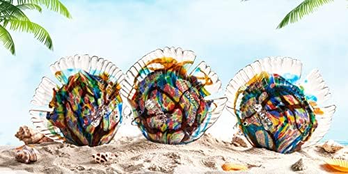EUSTUMA Hand Blown Glass Tropical Fish Ornament Decor