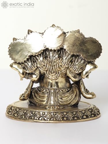 Small Superfine Panchamukhi Ganesha Brass Statue