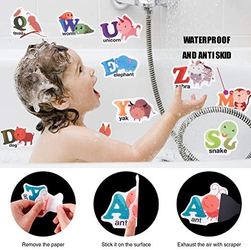 Secopad Non-Slip Bathtub Stickers 26PCS Alphabet Decals