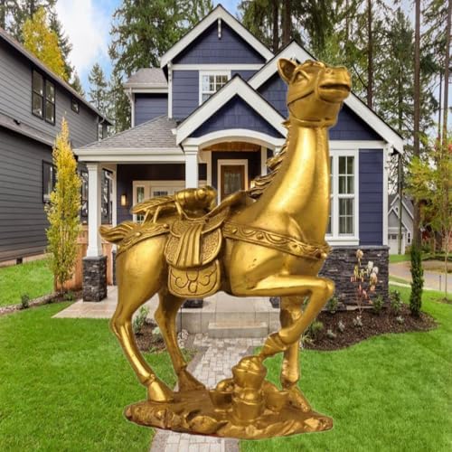 Ecqizer Feng Shui Horse Statue for Good Luck and Prosperity 1