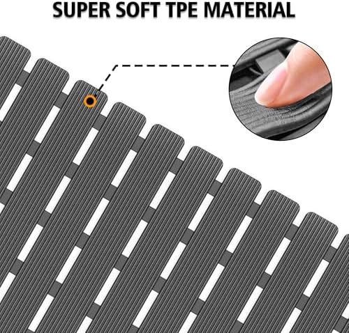MBOSS Non Slip Bathtub Mat with Suction Cups and Drain Holes