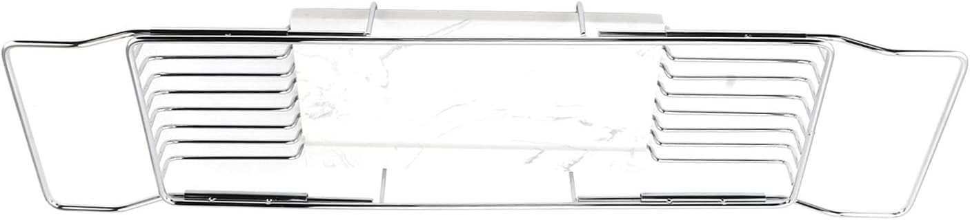 Fafeicy Metal Marble Bathtub Rack - Space Saving Multi Functional