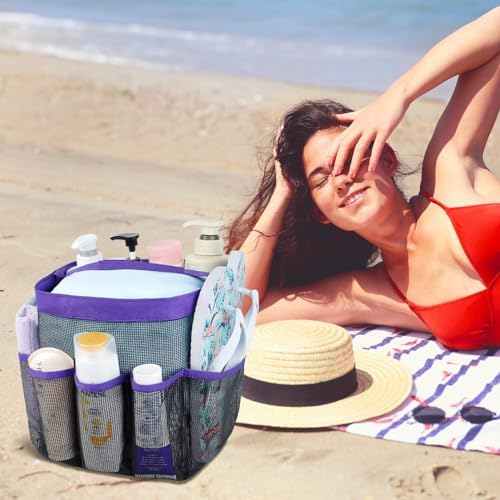 Attmu Portable Mesh Shower Caddy with 8 Pockets