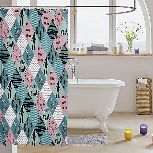 Erosebridal Skating Shower Curtain Set 1
