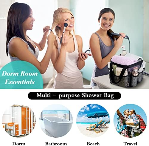 Attmu 2 Pack Mesh Shower Caddy Dorm Room with 8 Pockets