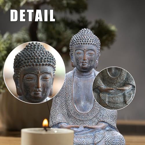 Tolatr Buddha Statue 866 Inch Resin Garden Decor