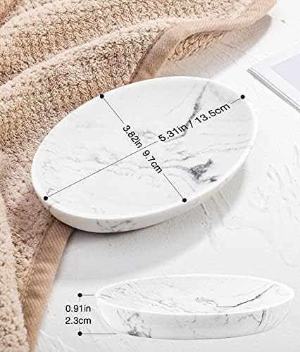 Luxspire Soap Dish with Marble Pattern