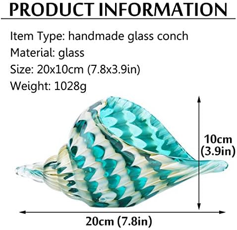 QF Handmade Glass Seashell Decor Art