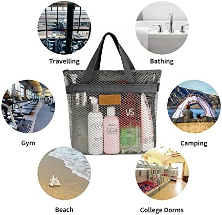 TOPASION Mesh Shower Caddy Bag Portable Organizer