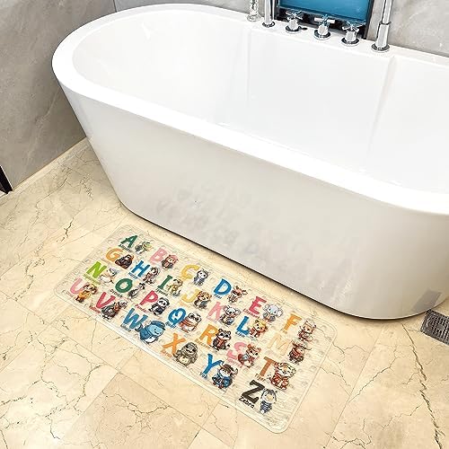ShineCozy Cartoon Kids Bath Mat - Non Slip 35x16 Inch XL